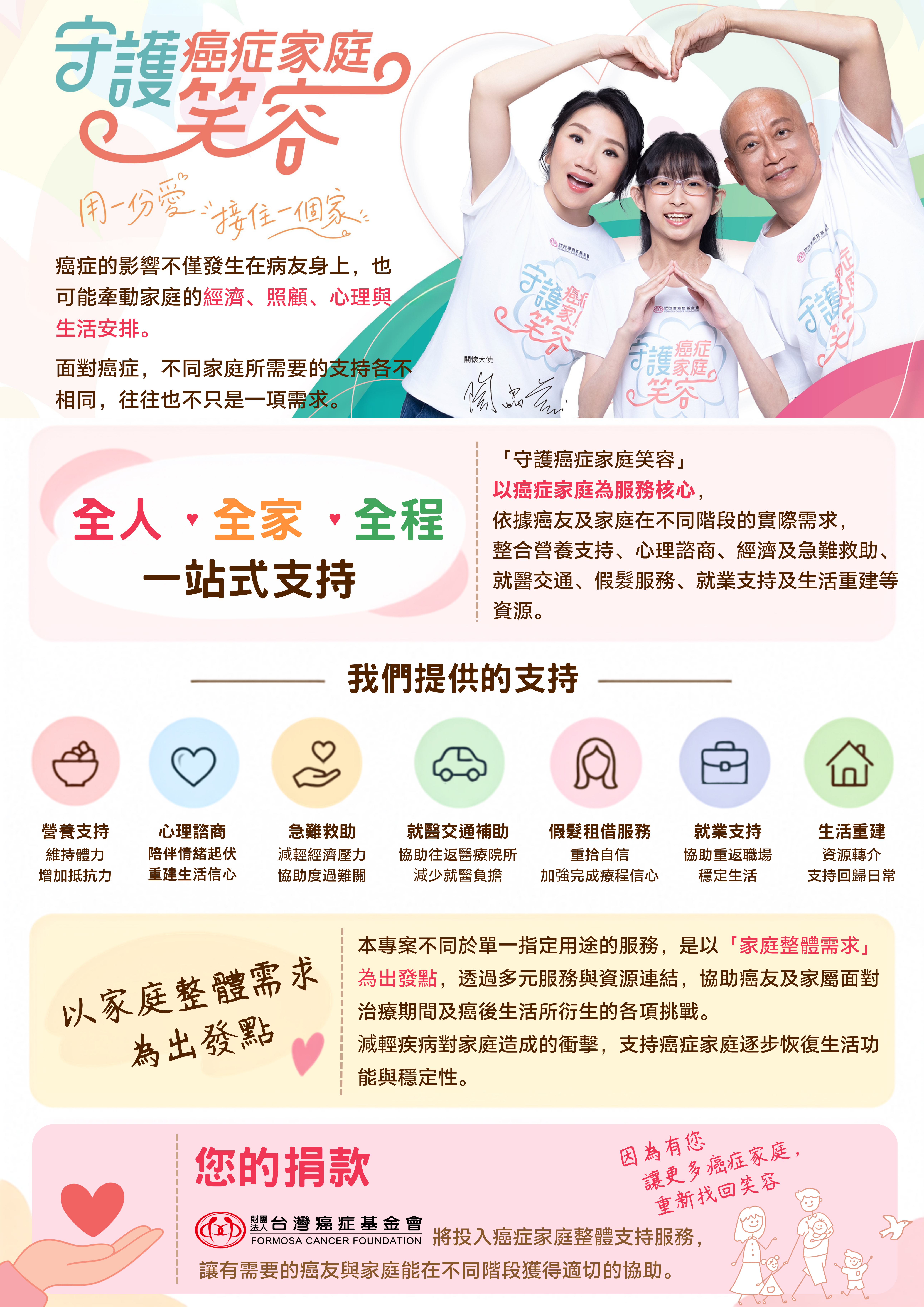 守護癌症家庭笑容｜支持癌友一站式服務